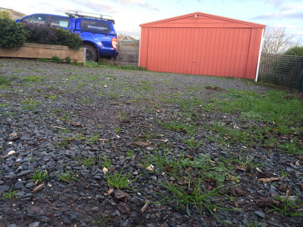 How to get rid of weeds in gravel areas